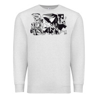Oatmeal Heather guernica artwork Premium Sweatshirt - linhVisuals