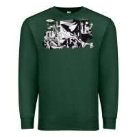 Sports Green guernica artwork Premium Sweatshirt - linhVisuals