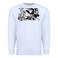 White guernica artwork Premium Sweatshirt - linhVisuals