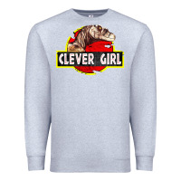 Heather Grey clever girl Premium Sweatshirt - linhVisuals