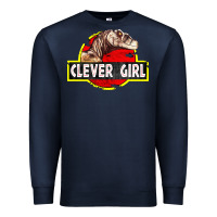 Navy clever girl Premium Sweatshirt - linhVisuals
