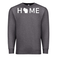 Charcoal Heather home in wisconsin love u.s Premium Sweatshirt - linhVisuals
