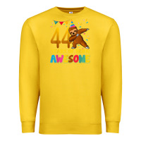 Lemon 44 years old birthday sloth dabbing 44th birthday sloth Premium Sweatshirt - linhVisuals