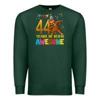 Sports Green 44 years old birthday sloth dabbing 44th birthday sloth Premium Sweatshirt - linhVisuals