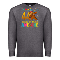 Charcoal Heather 44 years old birthday sloth dabbing 44th birthday sloth Premium Sweatshirt - linhVisuals