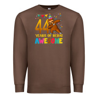 Chestnut 44 years old birthday sloth dabbing 44th birthday sloth Premium Sweatshirt - linhVisuals