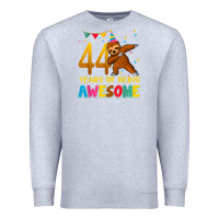 Heather Grey 44 years old birthday sloth dabbing 44th birthday sloth Premium Sweatshirt - linhVisuals