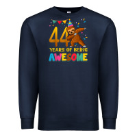 Navy 44 years old birthday sloth dabbing 44th birthday sloth Premium Sweatshirt - linhVisuals