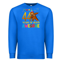 True Royal 44 years old birthday sloth dabbing 44th birthday sloth Premium Sweatshirt - linhVisuals