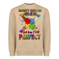 Mushroom society says i'm autistic god says i'm perfect Heavyweight Sweatshirt - JahusDesignShop