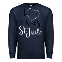 Navy i love and heart the kids of st jude shirt for runners Premium Sweatshirt - linhVisuals