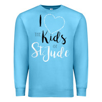 Ocean Blue i love and heart the kids of st jude shirt for runners Premium Sweatshirt - linhVisuals