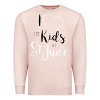 Pale Pink i love and heart the kids of st jude shirt for runners Premium Sweatshirt - linhVisuals