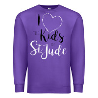 Purple i love and heart the kids of st jude shirt for runners Premium Sweatshirt - linhVisuals