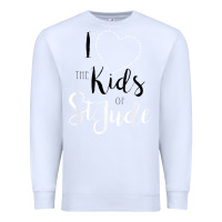 White i love and heart the kids of st jude shirt for runners Premium Sweatshirt - linhVisuals