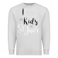 Dove Grey i love and heart the kids of st jude shirt for runners Premium Sweatshirt - linhVisuals
