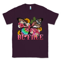 Plum be free with butterfly and cactus flowers Classic Tee - Artiststas