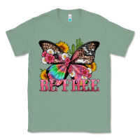 Sage be free with butterfly and cactus flowers Classic Tee - Artiststas