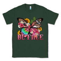 Sports Green be free with butterfly and cactus flowers Classic Tee - Artiststas