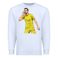 White Diogo Jota Premium Sweatshirt - linhVisuals