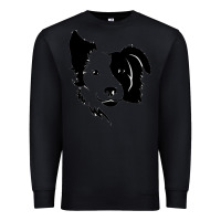 Black dog, collie, dogs, collies, border collies, puppy, sheepdog Premium Sweatshirt - linhVisuals