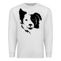 Oatmeal Heather dog, collie, dogs, collies, border collies, puppy, sheepdog Premium Sweatshirt - linhVisuals