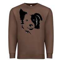 Chestnut dog, collie, dogs, collies, border collies, puppy, sheepdog Premium Sweatshirt - linhVisuals