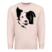 Pale Pink dog, collie, dogs, collies, border collies, puppy, sheepdog Premium Sweatshirt - linhVisuals