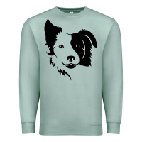 Seafoam dog, collie, dogs, collies, border collies, puppy, sheepdog Premium Sweatshirt - linhVisuals