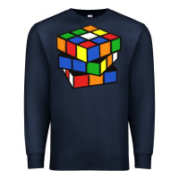 Navy rubik cube Premium Sweatshirt - linhVisuals