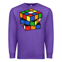 Purple rubik cube Premium Sweatshirt - linhVisuals
