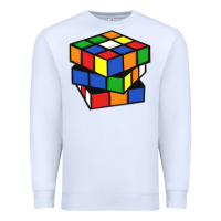 White rubik cube Premium Sweatshirt - linhVisuals