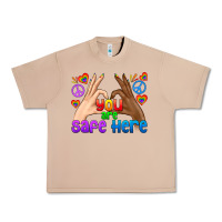 Burro LGBTQ+ You Are Safe Here Urban Heavy Tee - BundleAndBundleShop
