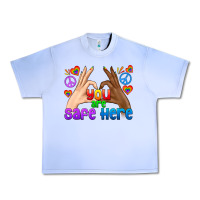 Grape Ice LGBTQ+ You Are Safe Here Urban Heavy Tee - BundleAndBundleShop