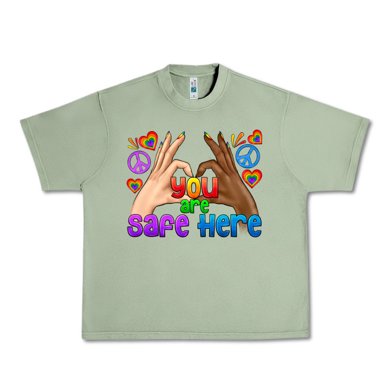 Lgbtq+ You Are Safe Here Urban Heavy Tee by BundleAndBundleShop | Teevron