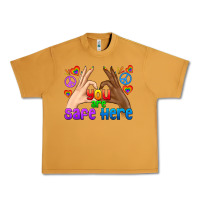 Peanut Butter LGBTQ+ You Are Safe Here Urban Heavy Tee - BundleAndBundleShop