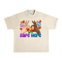 Sandshell LGBTQ+ You Are Safe Here Urban Heavy Tee - BundleAndBundleShop