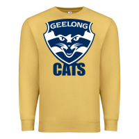 Antique Gold geelong cats Premium Sweatshirt - linhVisuals