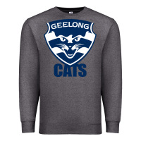 Charcoal Heather geelong cats Premium Sweatshirt - linhVisuals