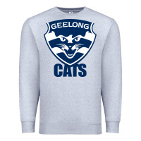 Heather Grey geelong cats Premium Sweatshirt - linhVisuals