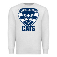 Oatmeal Heather geelong cats Premium Sweatshirt - linhVisuals