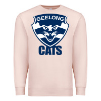 Pale Pink geelong cats Premium Sweatshirt - linhVisuals