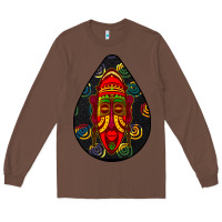 Chestnut african masks teardrop  6 Long Sleeve Tee - BundleAndBundleShop