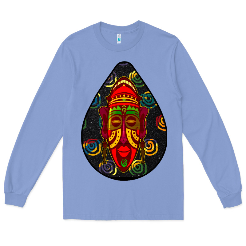 African Masks Teardrop  6 Long Sleeve Tee by BundleAndBundleShop | Teevron