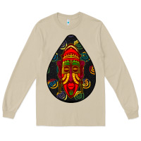 Mushroom african masks teardrop  6 Long Sleeve Tee - BundleAndBundleShop