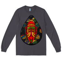 Smoke african masks teardrop  6 Long Sleeve Tee - BundleAndBundleShop