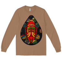 Toasted Coconut african masks teardrop  6 Long Sleeve Tee - BundleAndBundleShop
