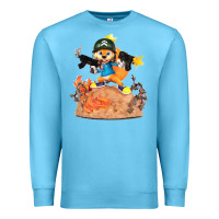 Ocean Blue conker the squirrel, bad, video game, game, green, squirel Premium Sweatshirt - linhVisuals