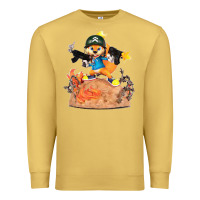 Antique Gold conker the squirrel, bad, video game, game, green, squirel Premium Sweatshirt - linhVisuals