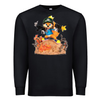 Black conker the squirrel, bad, video game, game, green, squirel Premium Sweatshirt - linhVisuals